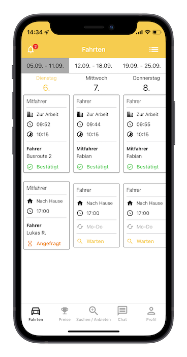 Calendar overview